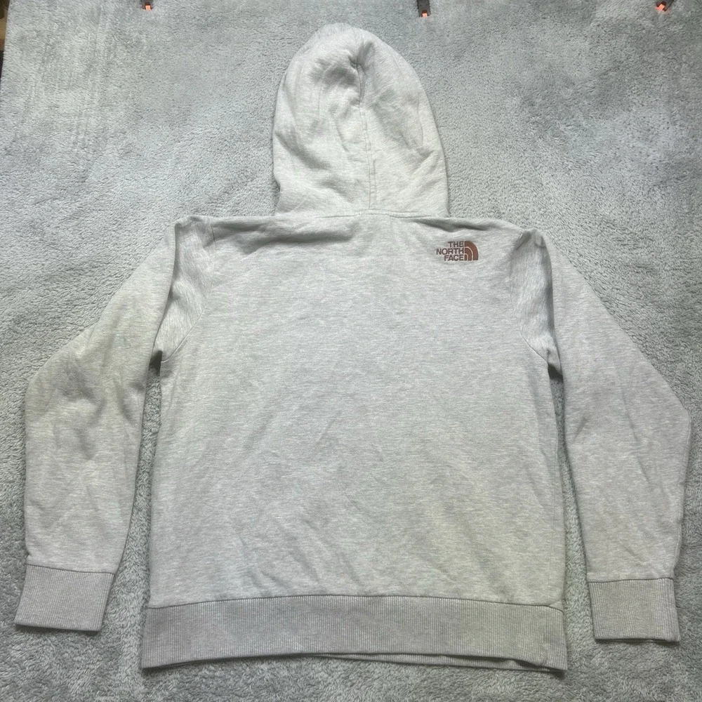 The North Face Hoodie Men's M Gray Embroidered Stitched Logo Sweatshirt Outdoor‎